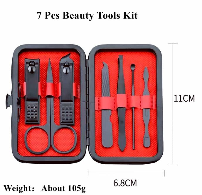 Adore HERCULES! 7pc Stainless Steel Manicure, Pedicure & Ear Cleaning Kit