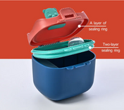 Adore 3D Teddy Junior Milk Powder Container with Leveler and Scoop 400 ml - Red