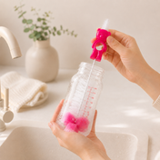 Adore Hola Bear 2 in 1 Bottle Cleaning Brush Kit- Pink