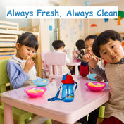 Adore Idaho Straw Sipper with Retractable Hood & Adjustable Shoulder Strap 300 ml - Blue