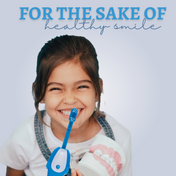 Adore Kids Pop Up Toothbrush with Safety Head Attractive Character - Blue Donkey