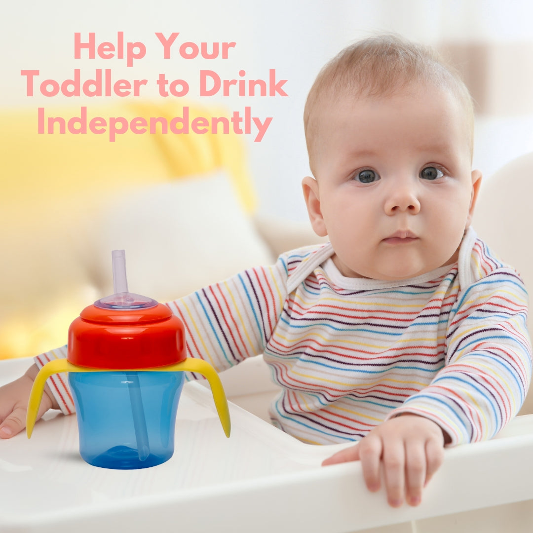 Adore Upsilon Straw Sipper with Twin Handle 150 ml - Basic