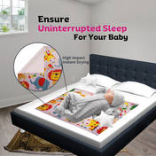 Adore Instadry Printed Baby Bed Protector- Fruits- 50*70cms- Jungle Safari