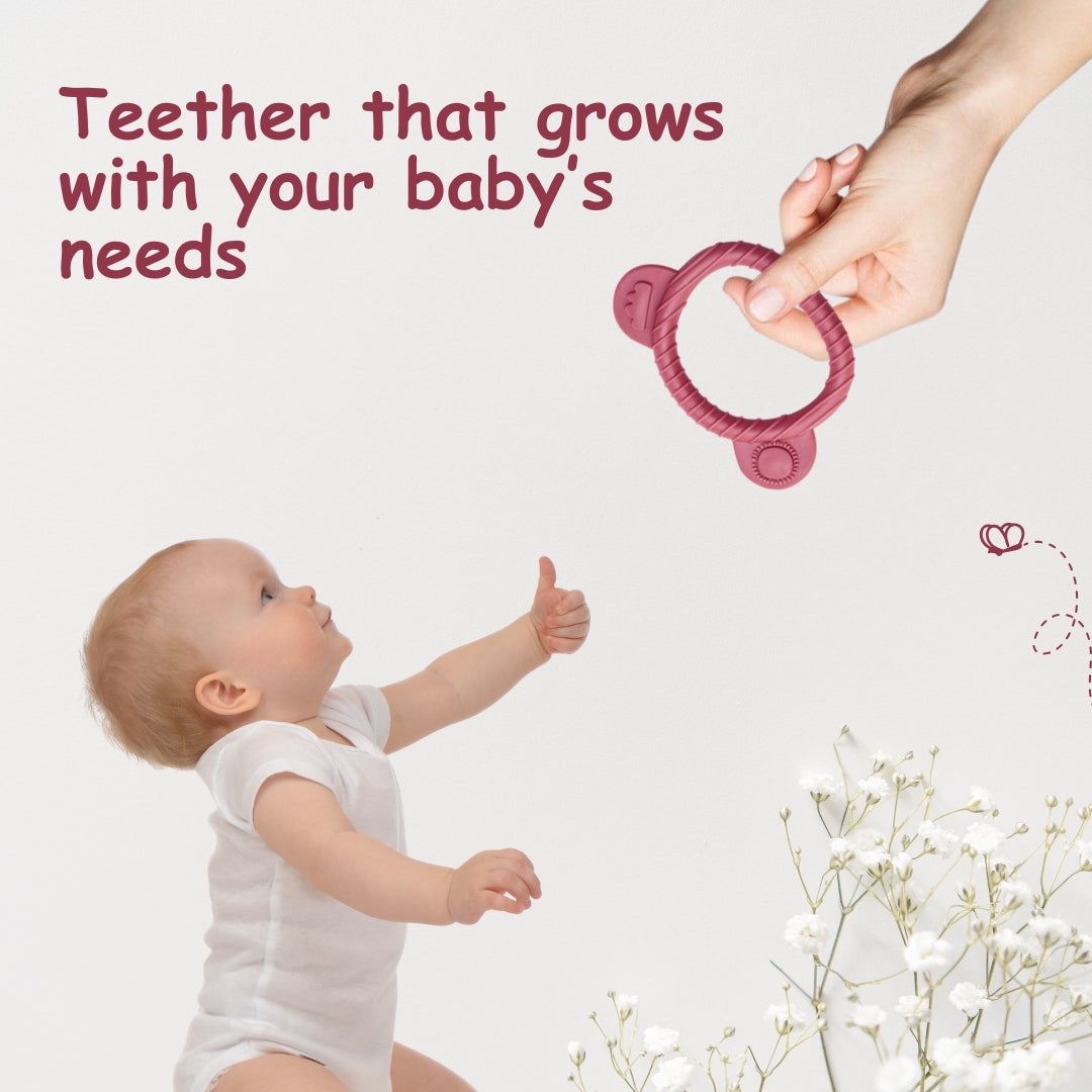 Adore Koala Silicon Teether- Pack of 2 - Pink