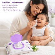 Adore Baby Lavender Wet Wipes with Goodness of Aloe-vera- 98% Pure Water- Pack of 72n Wipes* 1 Pack