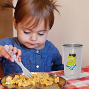 Adore Uno Printed Stainless Steel Tumbler with Spill Proof Lid 300 ml - Green