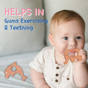 Adore Wohoo! Wooden Teethers- Pack of 2- DUMMIE+DOLPHIN