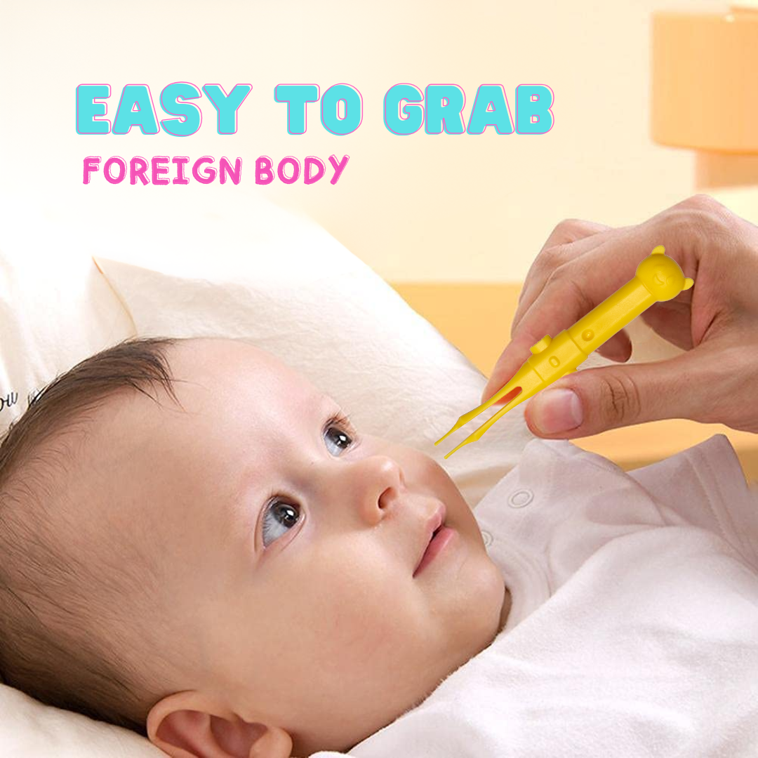 Adore Tweezio Baby 2 in 1 Nose & Navel Cleaning Tweezer - Yellow- Pack of 1
