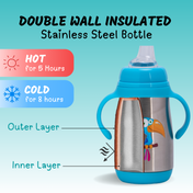 Adore Gypsy! 3Stage Stainless Steel Feeding Bottle With Gravity Ball - Blue