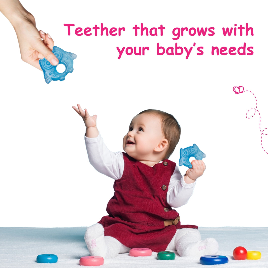 Adore Luscious Water Filled EVA Teethers- Blue Owl -2pack