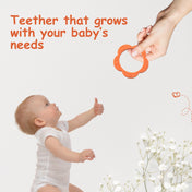 Adore Floral Silicon Teether- Pack of 2 - Orange