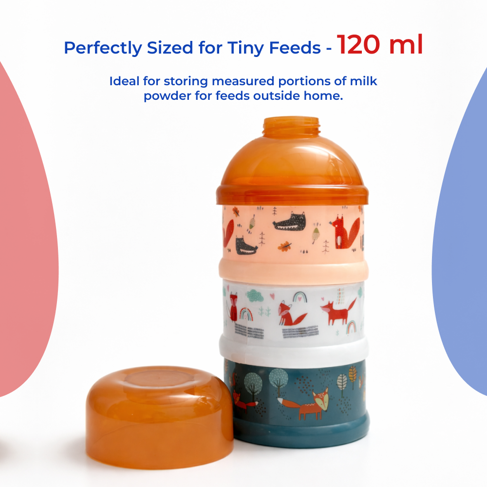Adore Howdy- The 3 Layered Spill Proof Milk Powder Container - Blue- 120ml