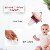 Adore BUNK! Character Hood Glass Spout Sipper with Twin Handle- 125ml- Monkey