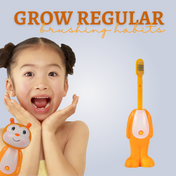 Adore Kids Pop Up Toothbrush with Safety Head Attractive Character - Orange Bee