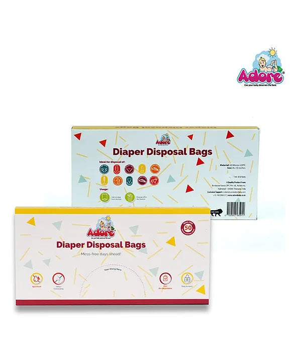 Adore Oxo-biodegradable Diaper Disposable Bags - Pack of 50 Bags