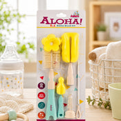Adore Aloha 6 in 1 Bottle Cleaning Brush Kit - (Colour May Vary)