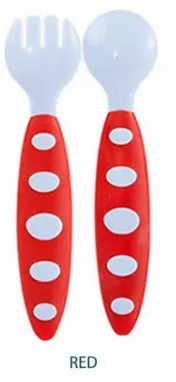 Adore Prima Spoon n Fork set - Red