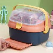 Adore Tornado 2 in 1 Baby Bottle Drying Rack & Storage Box with Lid & Handle - Pink