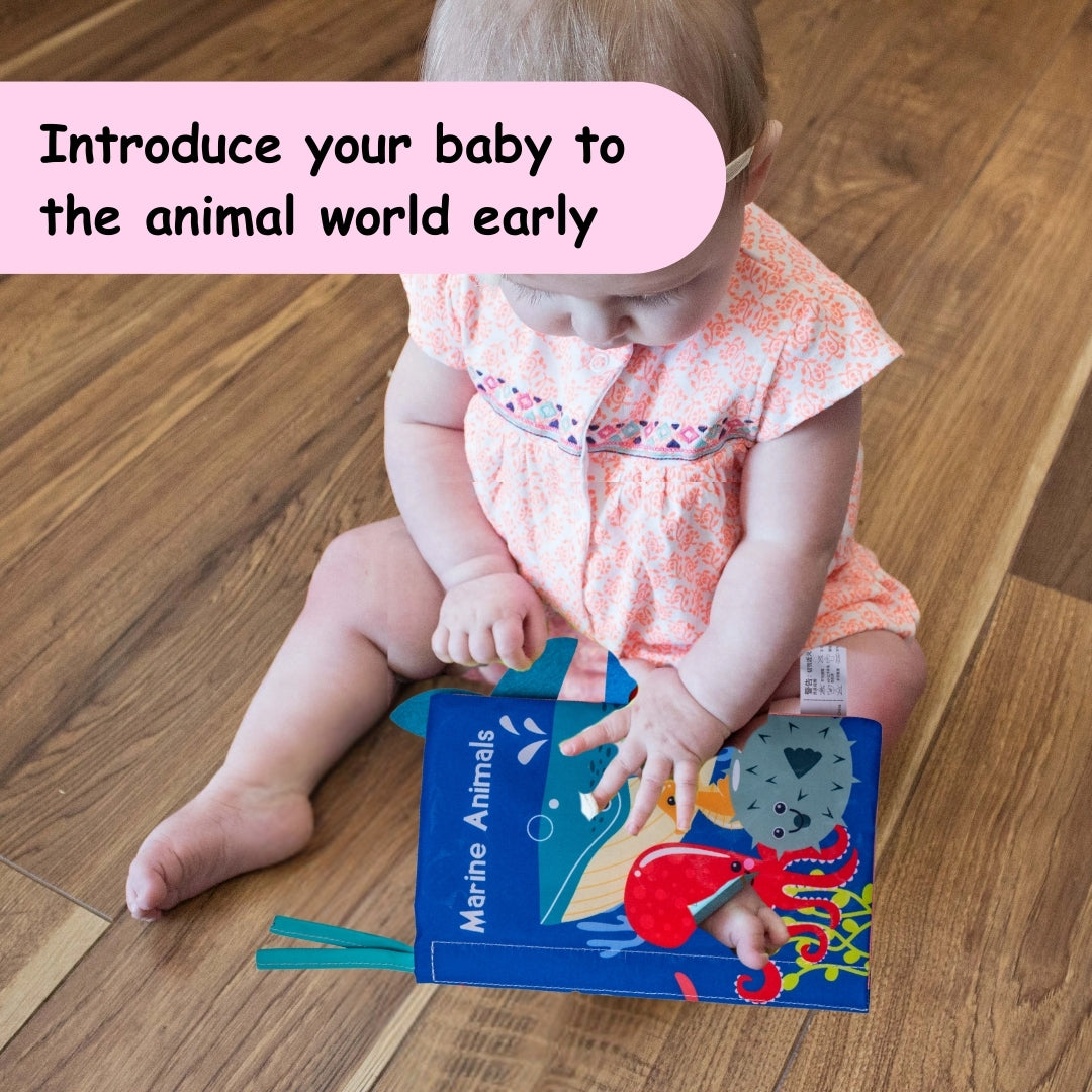 Adore Animal Kingdom Baby Cloth Tail Books- Marine Theme