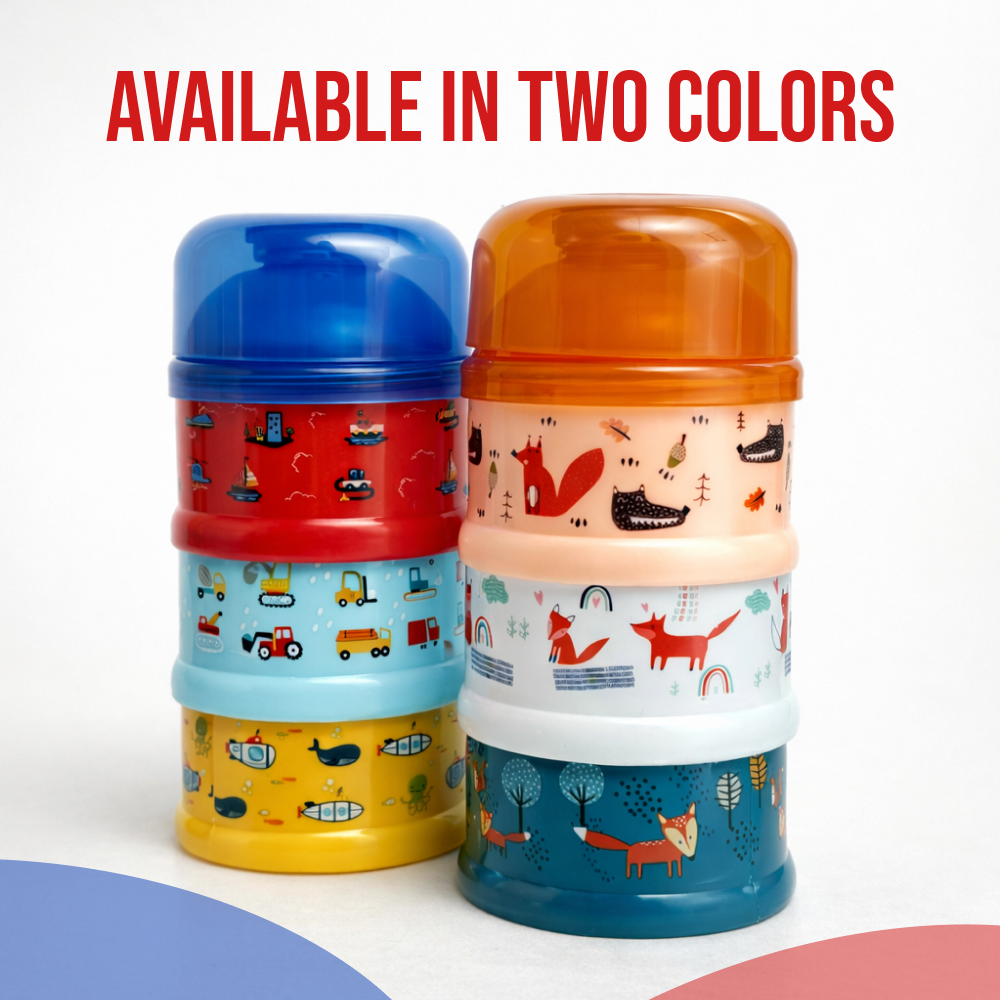 Adore Howdy- The 3 Layered Spill Proof Milk Powder Container - Blue- 120ml