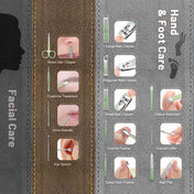 Adore KAMIKAZE! 12 pc Pedicure ,Manicure & Ear Cleaning set with case - Green