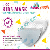 Adore Anti Bacterial Kids Mask with Storage Pouch - Sheepy Boo