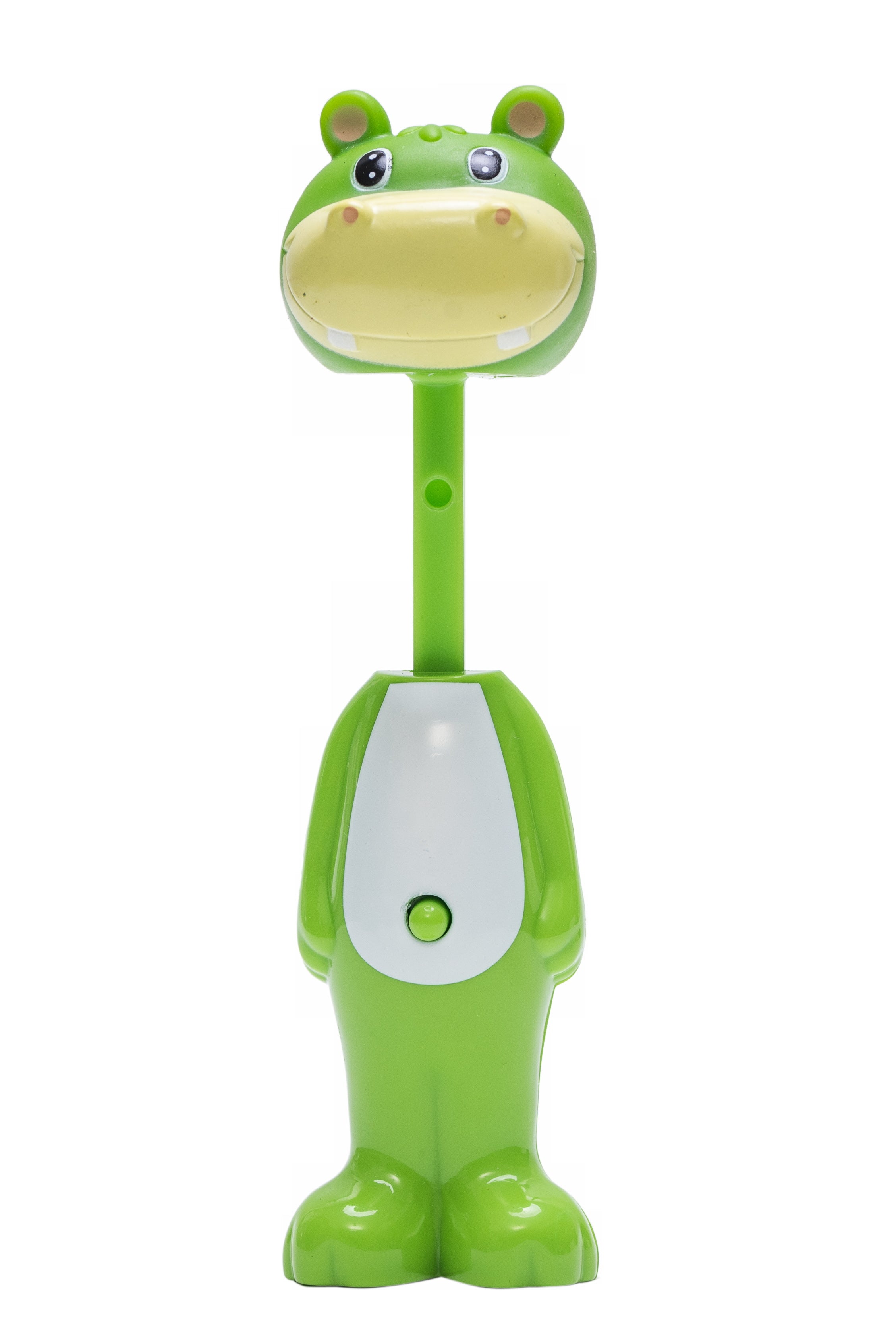 Adore Kids Pop Up Toothbrush with Safety Head Attractive Character - Green Hippo