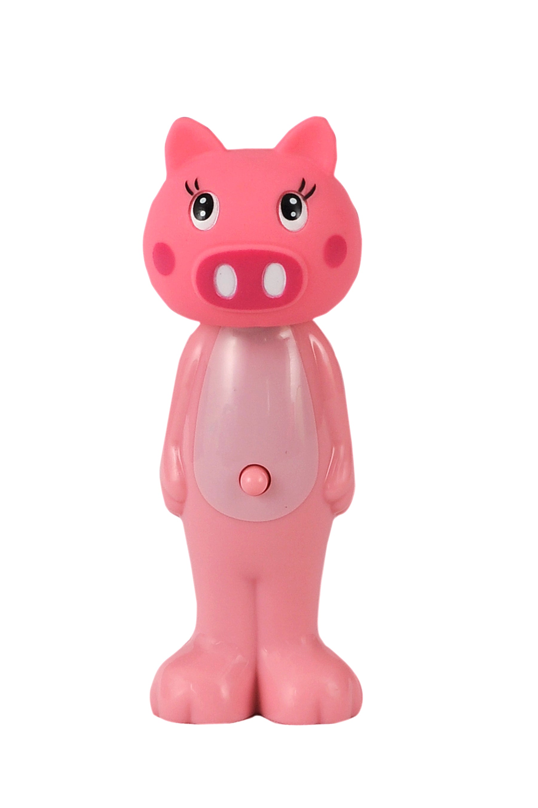 Adore Kids Pop Up Toothbrush with Safety Head Attractive Character - Pink Piggy