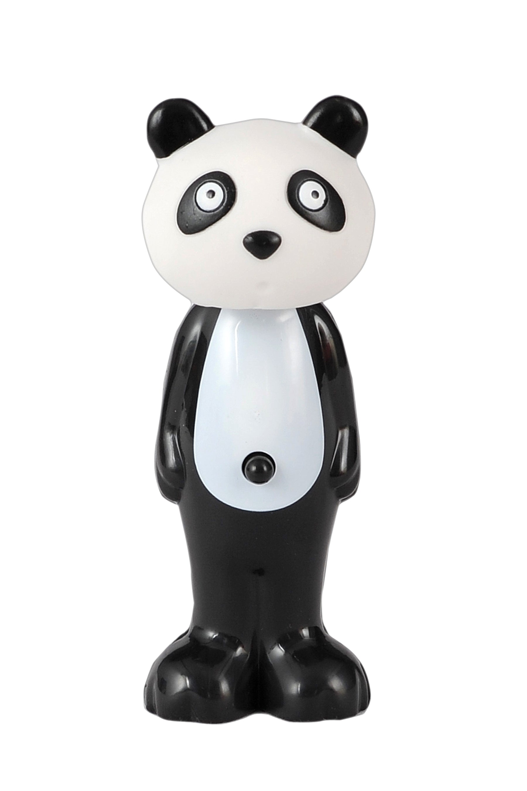 Adore Kids Pop Up Toothbrush with Safety Head Attractive Character - Panda black and white
