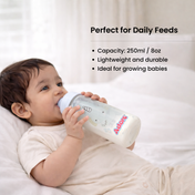Adore Advanced CONTANGO- The 4 Stage Ventilated Anti-Colic Stem Baby Feeding Bottle- 250ml- White