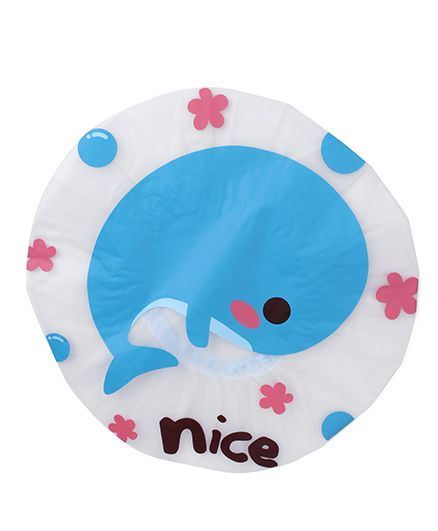 Adore Baby Shower Cap Cartoon Dream Print - White & Pink