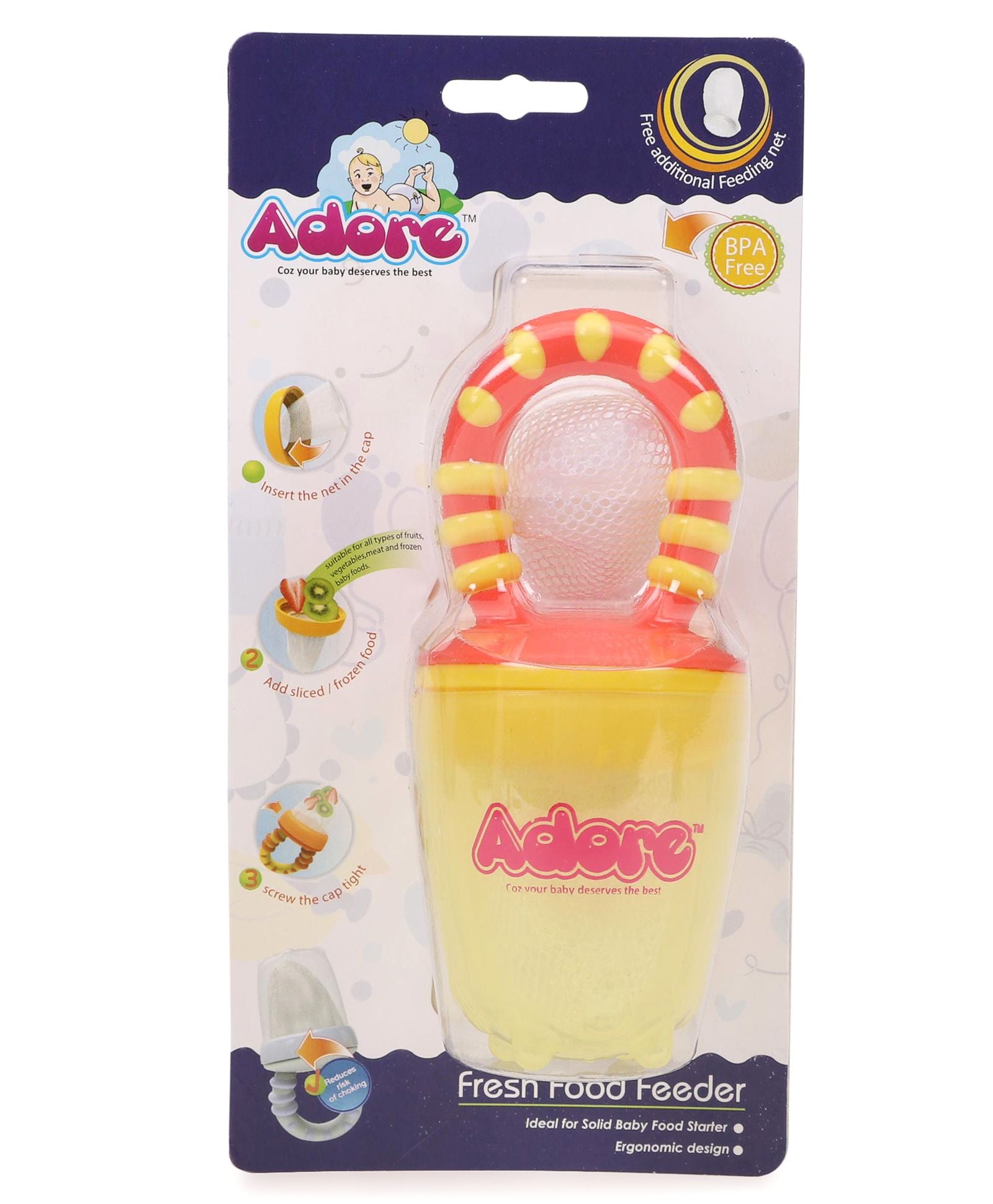 Adore Baby Fresh Food Feeder with Mesh and Dust Free Cap