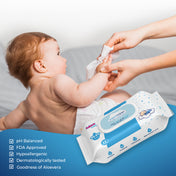 Adore Baby Paani Wipes - 99.9% Pure Water Wipes - FDA Approved- Dermatologically Tested - Goodness of Aloevera- Unscented- Pack of 720Wipes