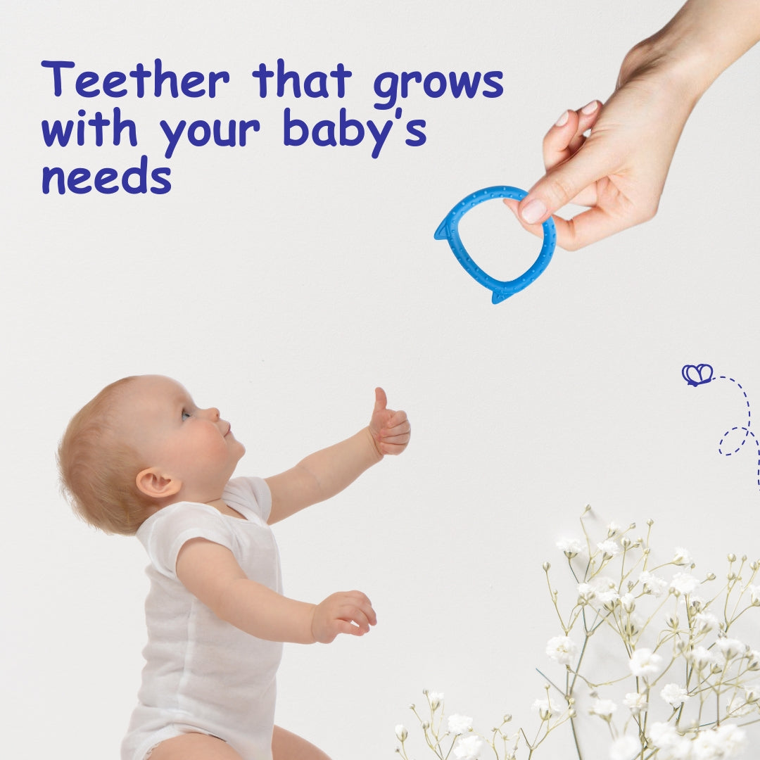 Adore Katty Silicon Teether- Pack of 2- Blue