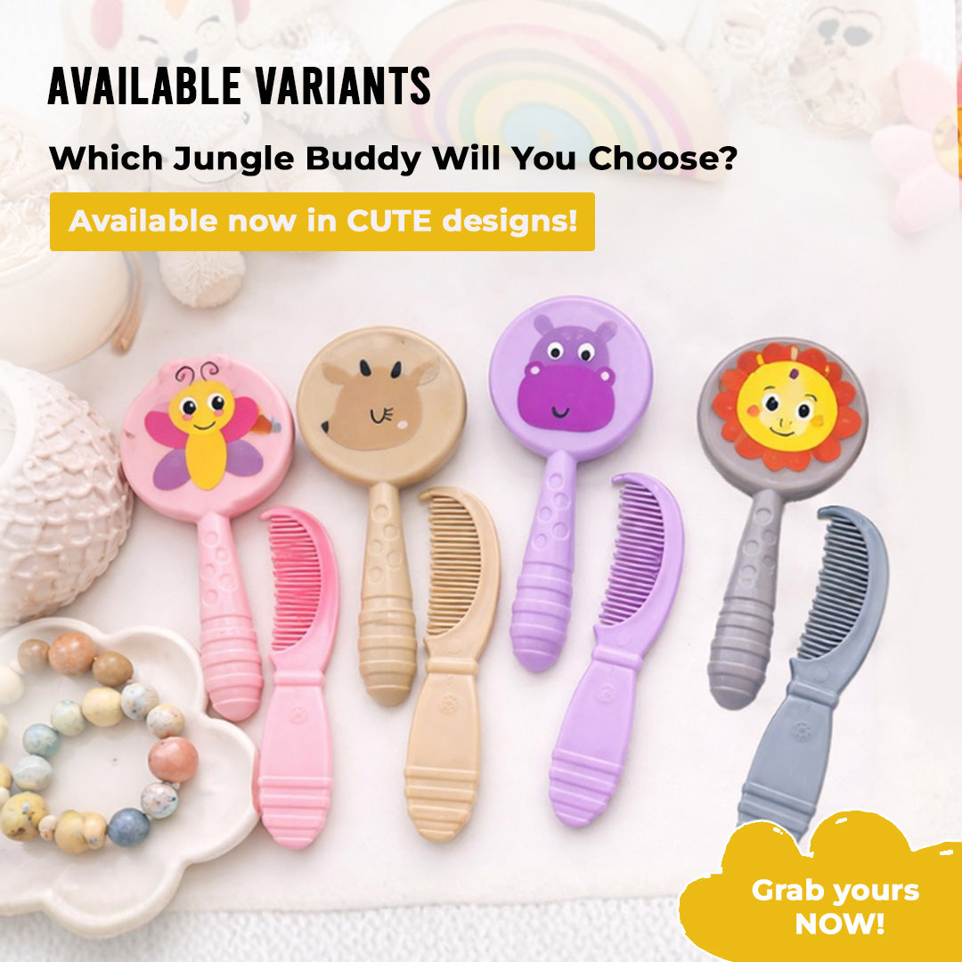 Adore Jungle Fun Baby Brush & Comb Set- Honey Bee