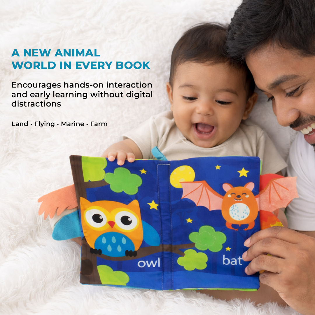 Adore Animal Kingdom Baby Cloth Tail Books- Marine Theme
