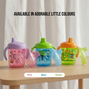 Adore Spazzo Duck Bill/ Hard Spout Sipper with Twin Handle & Hygiene Cap- 250ml- Pink