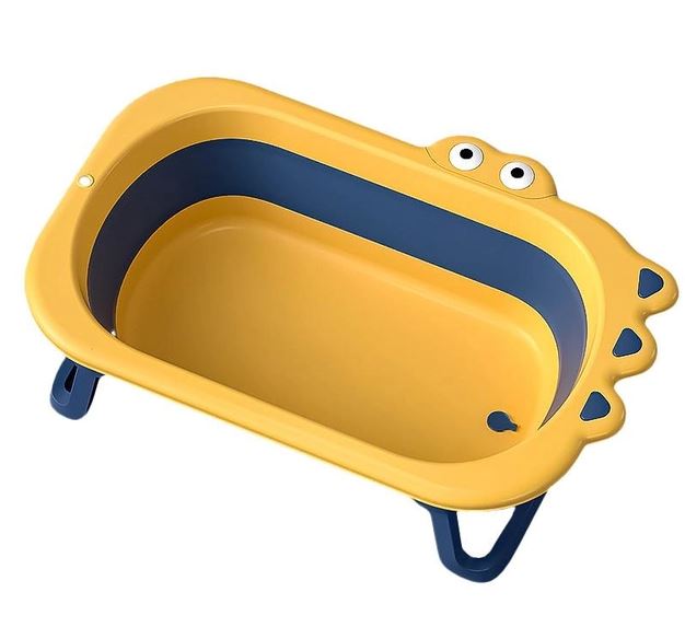 Adore Croco! The Foldable Baby Bath Tub- Super Space Saver - Yellow