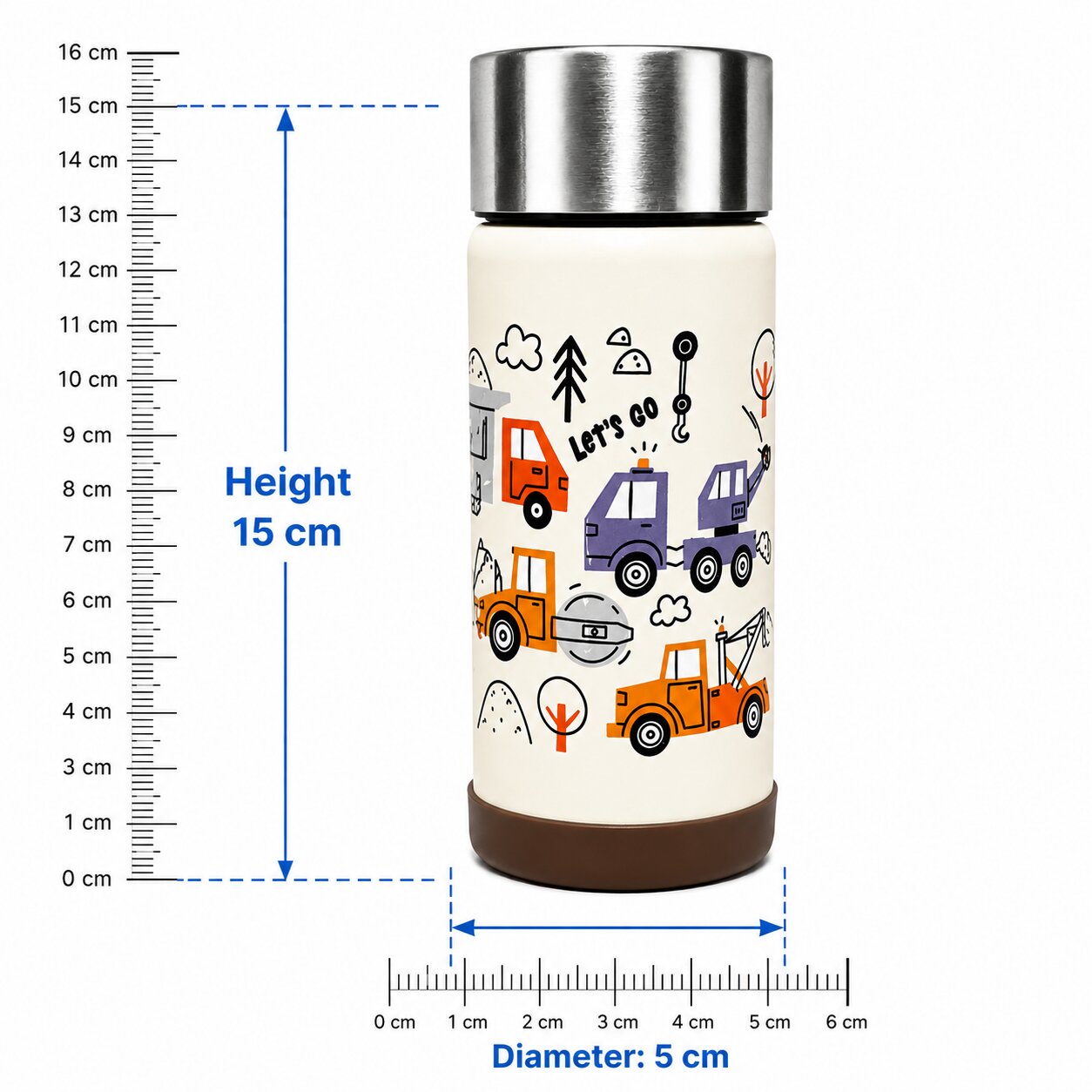 Adore Dr.Feed Little Champs Hot & Cold Insulated Steel Water Bottle 270ml-Cream