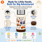 Adore Dr.Feed Little Champs Hot & Cold Insulated Steel Water Bottle 270ml-Cream
