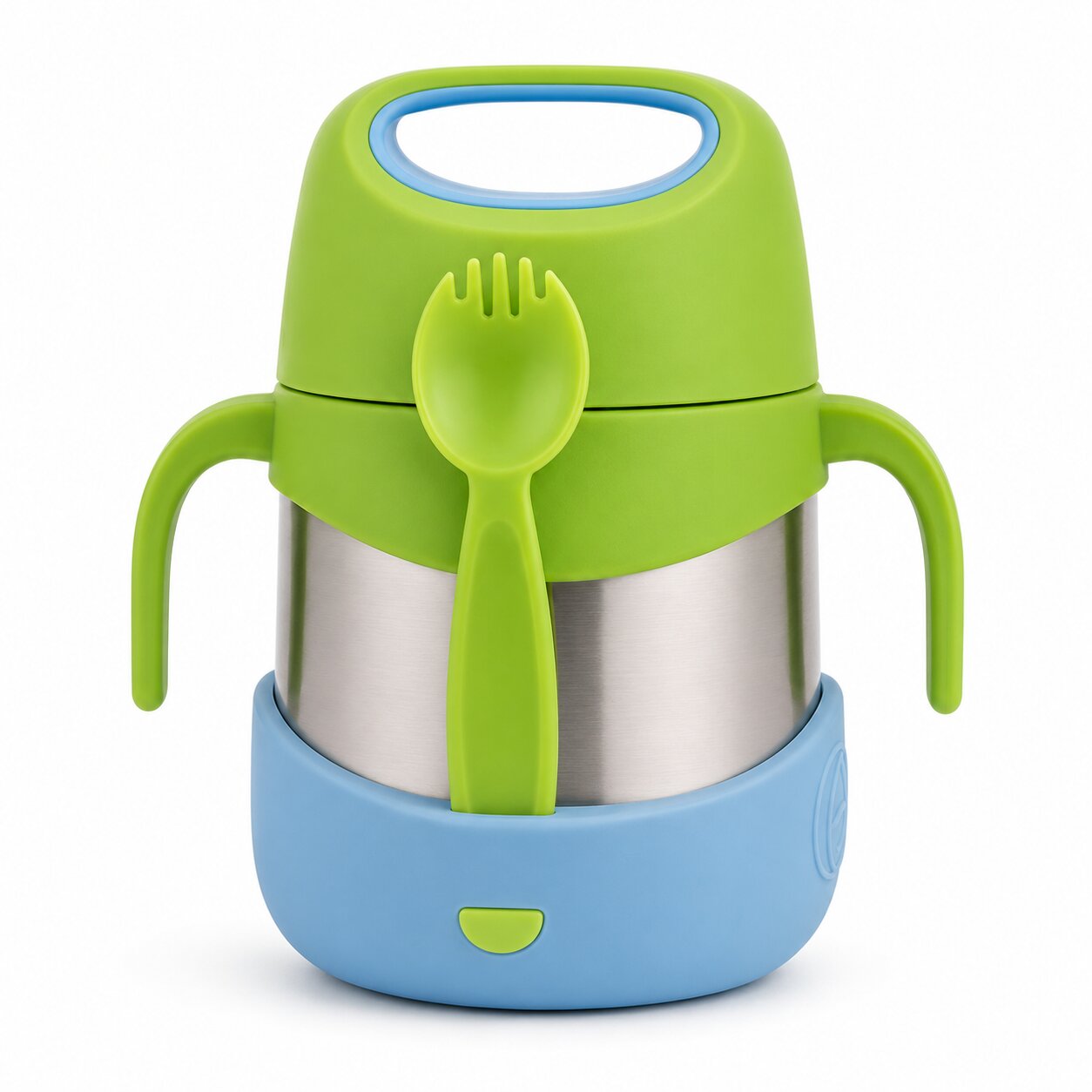 Adore Dr.Feed TinyTummy Insulated Hot & Cold Food Jar with Spork & Feeding Plate 335ml-Blue