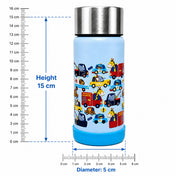 Adore Dr.Feed Little Champs Hot & Cold Insulated Steel Water Bottle 270ml-Blue
