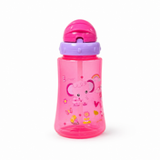 Adore Skoozy Sports Straw Sipper with Retractable Head - 250ml- Pink