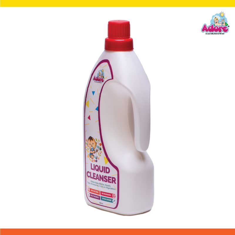 Adore Baby Bottle, Nipple & Vegetable Liquid Cleanser 1000ml- Bottle Pack