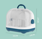 Adore Hurricane 2 in 1 Baby Bottle Drying Rack & Storage Box with Lid & Handle - Blue