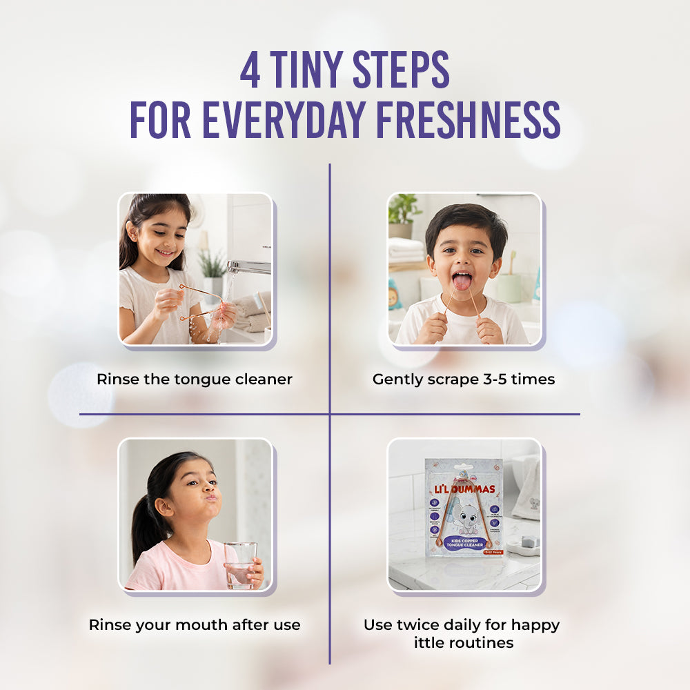 Adore Kids Copper Tongue Cleaner - Pack of 3pcs -Lil Dummies