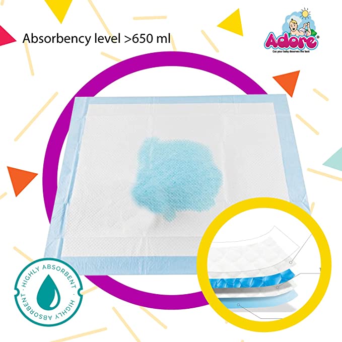 Adore Disposable Changing Mats Pack of 10 - Blue