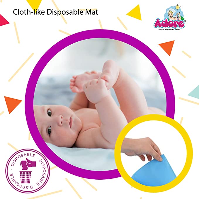 Adore Disposable Changing Mats Pack of 10 - Blue