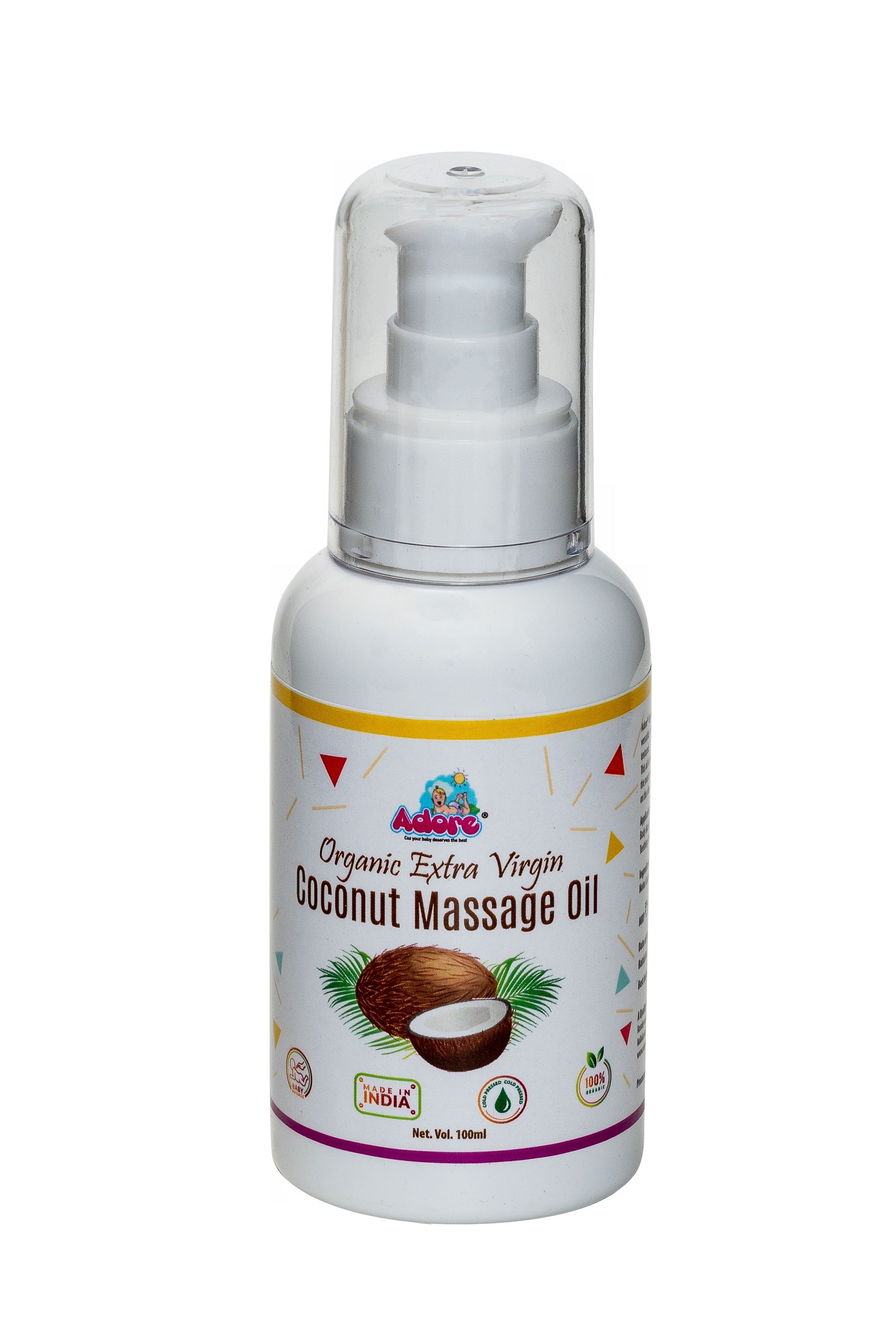 Adore Organic Extra Virgin Cold Pressed Coconut Oil- 100ml*2 Bottles