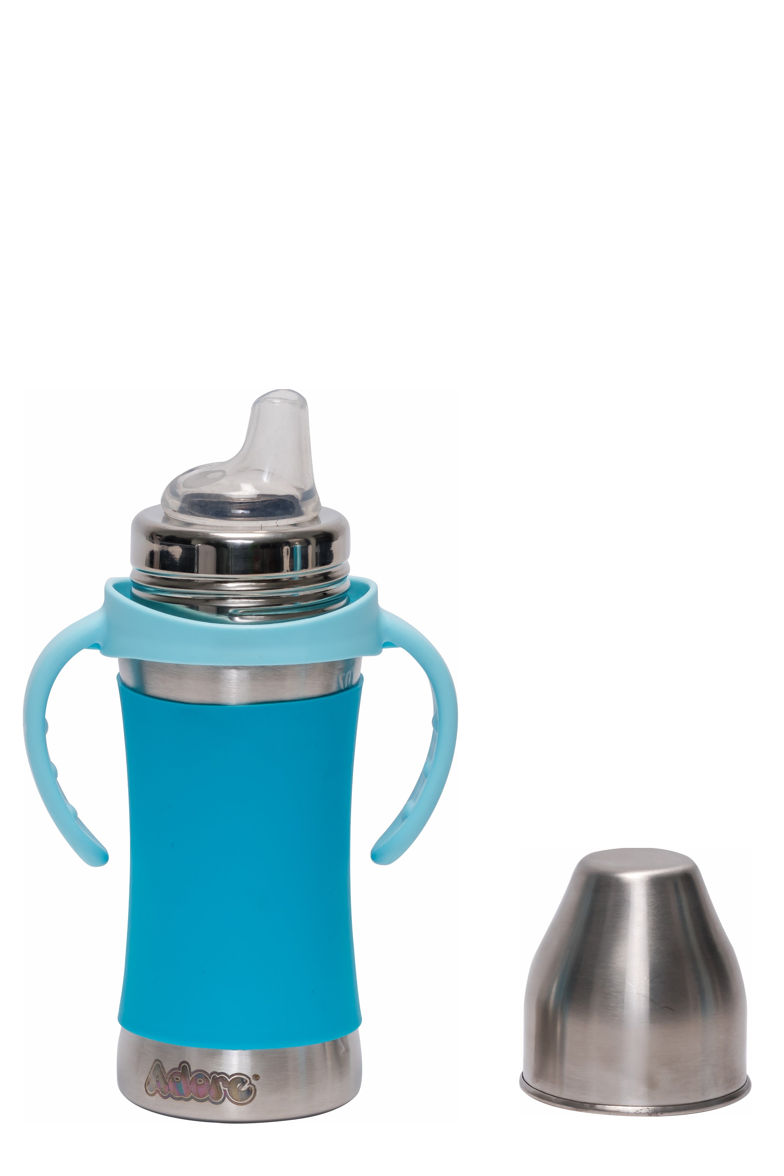 Adore Doi! The Wideneck Spout Stainless Steel Sipper with Sleeve-250ml Blue